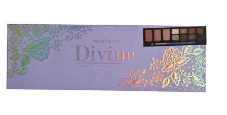 Profusion Divine Eye + Cheek Palette SMOKY - 11 shades + applicator brush