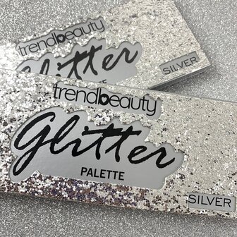Trendbeauty Eyeshadow Glitter Palette 10 Shades - Silver - TB10G-B - 10 kleuren - 13 g - Oogschaduw Palette