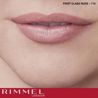 Rimmel London Moisture Renew Lipstick - 710 First Class Nude  - 4 g - nude