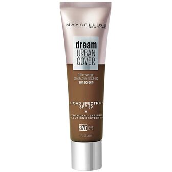 Maybelline Dream Urban Cover Foundation - SPF 50 - 375 Java - Donkere huidskleur - 30 ml