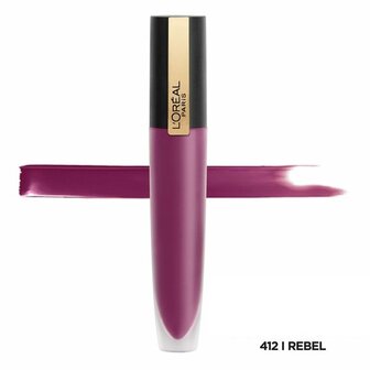 L&#039;Oreal Paris - Rouge Signature - Lip Stain - Metallic - 412 - Rebel - Berry - 7 ml