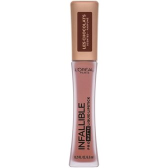 L&#039;Oreal Paris - Infallible - Pro Matte - Les Chocolats Scented - Liquid Lipstick - 848 - Dose of Cocoa - Bruin - Lippenstift - 6.3 ml