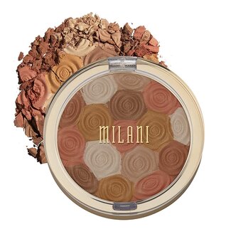 Milani - Illuminating Face Powder - 01 Amber Nectar - Gezichtspoeder - 3-in-1 Bronzer, Highlighter & Blush - 10 g 