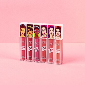 Romantic Beauty - Pop Art - Matte - Liquid Lipstick - 09 - Nude - Bruin - Lippenstift - 6.2 g