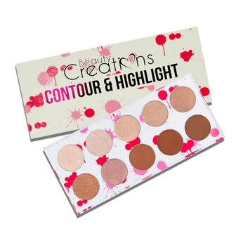 Beauty Creations - Contour &amp; Highlight Palette - 10 kleuren - Gezichtspalet - Makeup palette - 10GH - 100 g