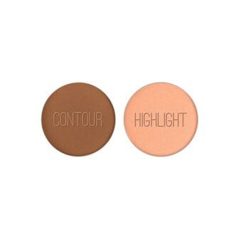 L.A. Colors - Contour &amp; Highlight - Contouring Palette - CBCP268 - Light Medium - 2 kleuren - 8 g