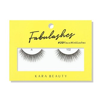 Kara Beauty - Fabulashes - 3D - Faux Mink - Lashes - A102 - Nepwimpers - 10 g