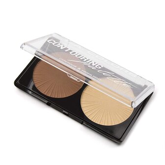 L.A. Colors - Contour &amp; Highlight - Contouring Palette - CBCP268 - Light Medium - 2 kleuren - 8 g