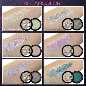 Kleancolor - Eye&#039;m Single - GLITTER - Eyeshadow - GNO - ES222.06 - Turquoise - Oogschaduw - 1.8 g