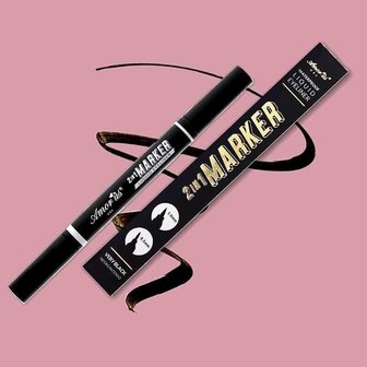 Amor Us Cosmetics - 2in1 MARKER - Liquid Eyeliner - Waterproof - Very Black - CO.EMD.6