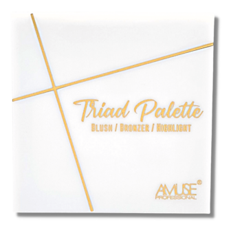 Amuse Triad Face Palette - 01 - Love Birds - Gezichtspalet - Bronzer, Highlight &amp; Blush - 11 g