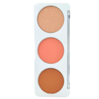 Amuse Sun Kissed Face Palette - 01 - Fair - Gezichtspalet - Bronzer, Highlight &amp; Blush - 15 g