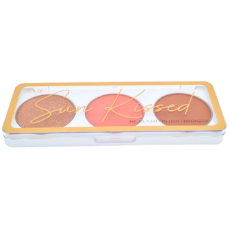 Amuse Sun Kissed Face Palette - 03 - Deep - Gezichtspalet - Bronzer, Highlight &amp; Blush - 15 g