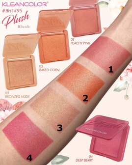 Kleancolor Plush Blush - 01 - Peachy Pink