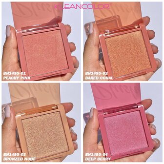 Kleancolor Plush Blush - 01 - Peachy Pink