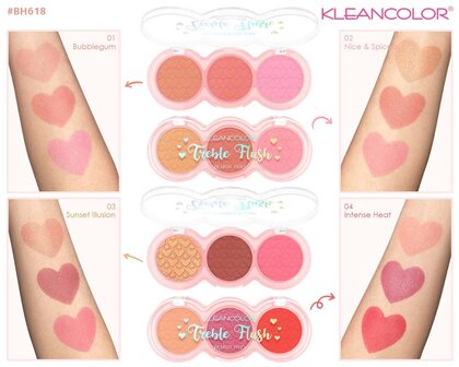 Kleancolor Treble Flush Blush Trio - 02 - Nice &amp; Spiced