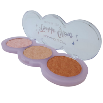 Kleancolor Treble Glow Highlighter Trio - 01 - Pinky Moon