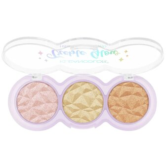 Kleancolor Treble Glow Highlighter Trio - 01 - Pinky Moon - Highlighter - 7.5 g