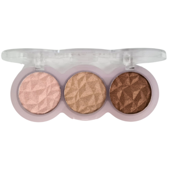 Kleancolor Treble Glow Highlighter Trio - 01 - Pinky Moon - Highlighter - 7.5 g