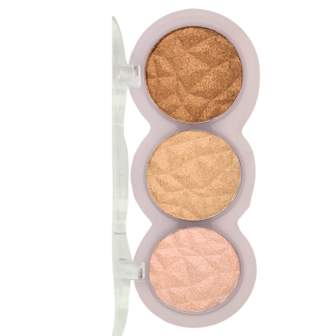 Kleancolor Treble Glow Highlighter Trio - 01 - Pinky Moon - Highlighter - 7.5 g