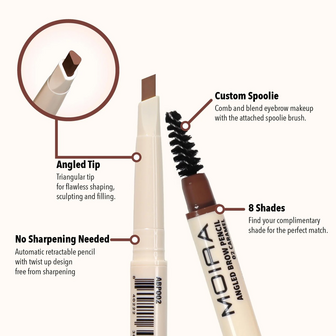 Moira Angled Brow Pencil - 04 Soft Brown