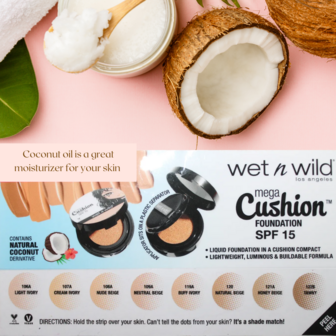 Wet &#039;n Wild MegaCushion Liquid Foundation - 119A Buff Beige - VEGAN - SPF15 - 15 g