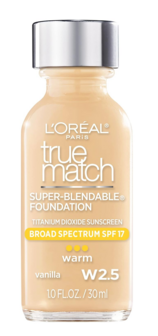 L&#039;Or&eacute;al Paris True Match Super Blendable Makeup Foundation - W2.5 - Vanilla