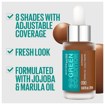 Maybelline Green Edition Superdrop Tinted Oil - 020 - Foundation