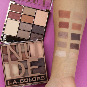 L.A. Colors Color Block Eyeshadow Palette - CES135A Nude
