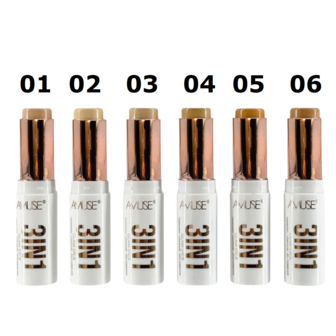 Amuse - 3IN1 Glam Stick - 06 Toast - Foundation - Concealer - Spot Corrector - 10 g