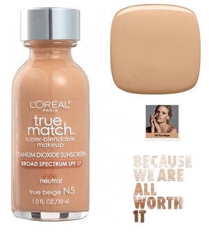 L&#039;Or&eacute;al Paris True Match Super Blendable Makeup Foundation - N5 True Beige