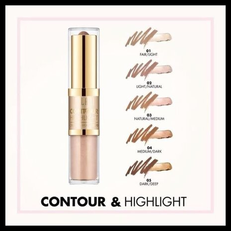 Milani Contour & Highlight Cream & Liquid Duo - 03 Natural/Medium
