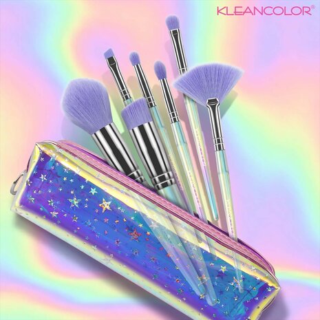 Kleancolor Star Life - 7 Piece Brush Set With Cosmetic Bag - CBS7