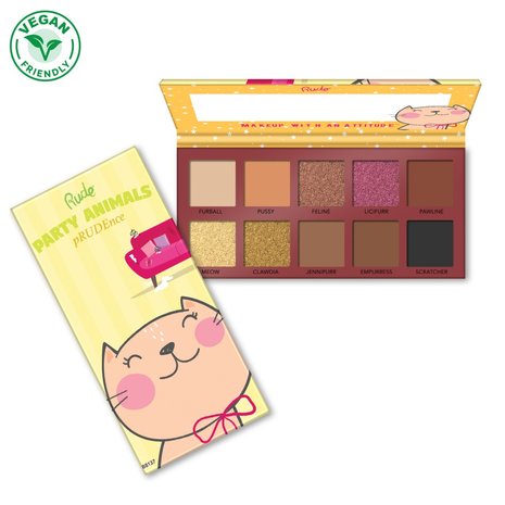 Rude Cosmetics Party Animals 10 Eyeshadow Palette - 88137 Prudence