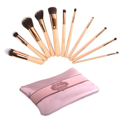 Beauty Creations Ballerina Rose Gold 12 pc Brush Set - 10BCL