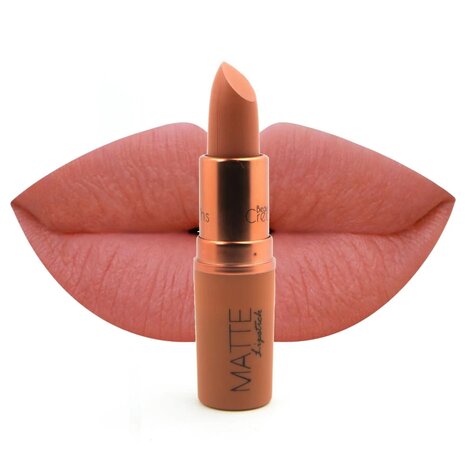 Beauty Creations - Matte - Lipstick - LS14 Obsessed - Nude - 3.5 g