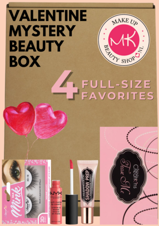 Valentine Make-Up Mystery Beauty Box | Valentijnscadeau voor haar| Make-up cadeau set | Make-up Geschenkset | Verrassingspakket