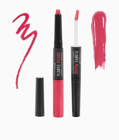 Maybelline Plumper, Please! Shaping Lip Duo - 220 Power Stare - Lip Filler - Lip Vergroter - Volle Lippen - Roze - 4 ml