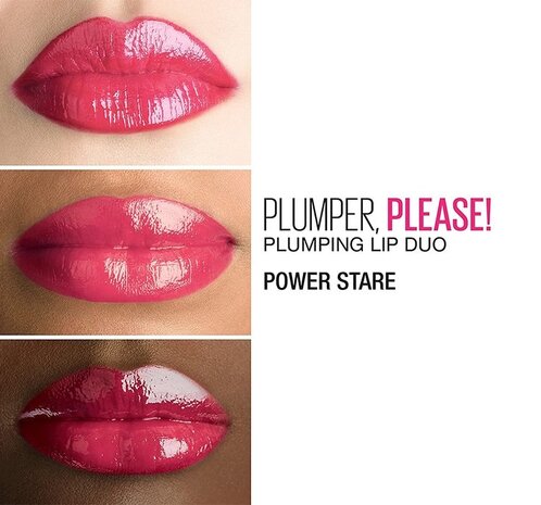 Maybelline Plumper, Please! Shaping Lip Duo - 220 Power Stare - Lip Filler - Lip Vergroter - Volle Lippen - Roze - 4 ml
