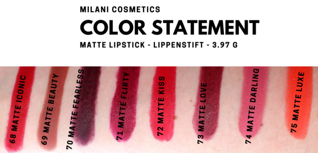 Milani Color Statement Matte Lipstick - 70 Fearless - Lippenstift - Paars - 3.97 g