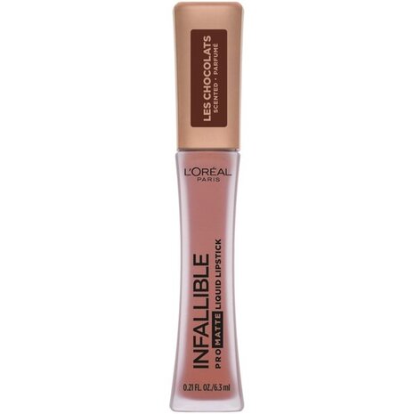 L'Oreal Paris - Infallible - Pro Matte - Les Chocolats Scented - Liquid Lipstick - 848 - Dose of Cocoa - Bruin - Lippenstift - 6.3 ml