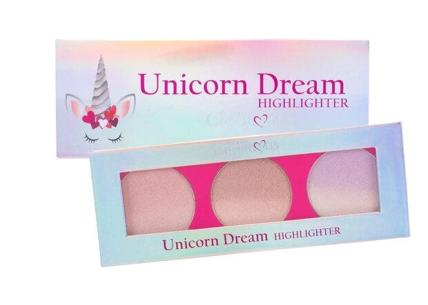 Beauty Creations - Unicorn Dream - Highlighter Palette - 3 kleuren - Gezichtspalet - Makeup palette - Highlight - HD01 - 5.5 g