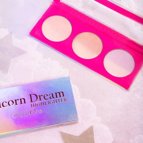 Beauty Creations - Unicorn Dream - Highlighter Palette - 3 kleuren - Gezichtspalet - Makeup palette - Highlight - HD01 - 5.5 g