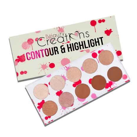 Beauty Creations - Contour & Highlight Palette - 10 kleuren - Gezichtspalet - Makeup palette - 10GH - 100 g