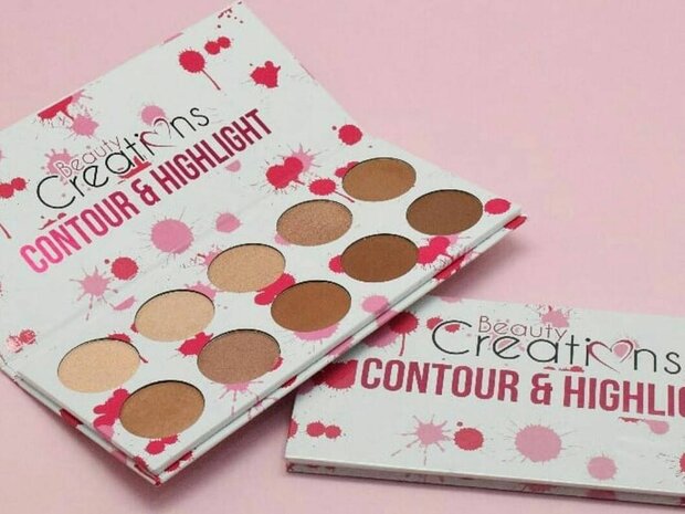 Beauty Creations - Contour & Highlight Palette - 10 kleuren - Gezichtspalet - Makeup palette - 10GH - 100 g