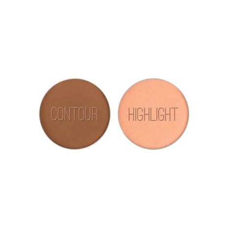 L.A. Colors - Contour & Highlight - Contouring Palette - CBCP268 - Light Medium - 2 kleuren - 8 g