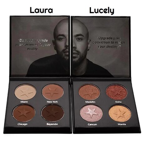 Muba - The LAURA - Eyeshadow Palette - Matte - by Andres Felipe - Oogmake-up - Oogschaduw Palette - 4 kleuren - 8 g