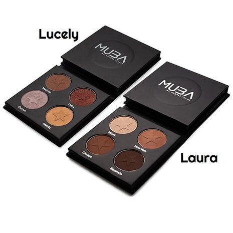 Muba - The LAURA - Eyeshadow Palette - Matte - by Andres Felipe - Oogmake-up - Oogschaduw Palette - 4 kleuren - 8 g