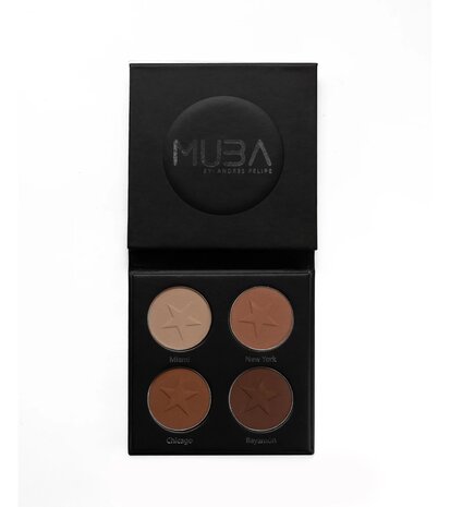 Muba - The LAURA - Eyeshadow Palette - Matte - by Andres Felipe - Oogmake-up - Oogschaduw Palette - 4 kleuren - 8 g