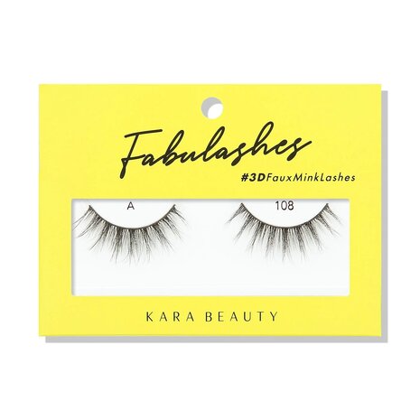 Kara Beauty - Fabulashes - 3D - Faux Mink - Lashes - A108 - Nepwimpers - 10 g